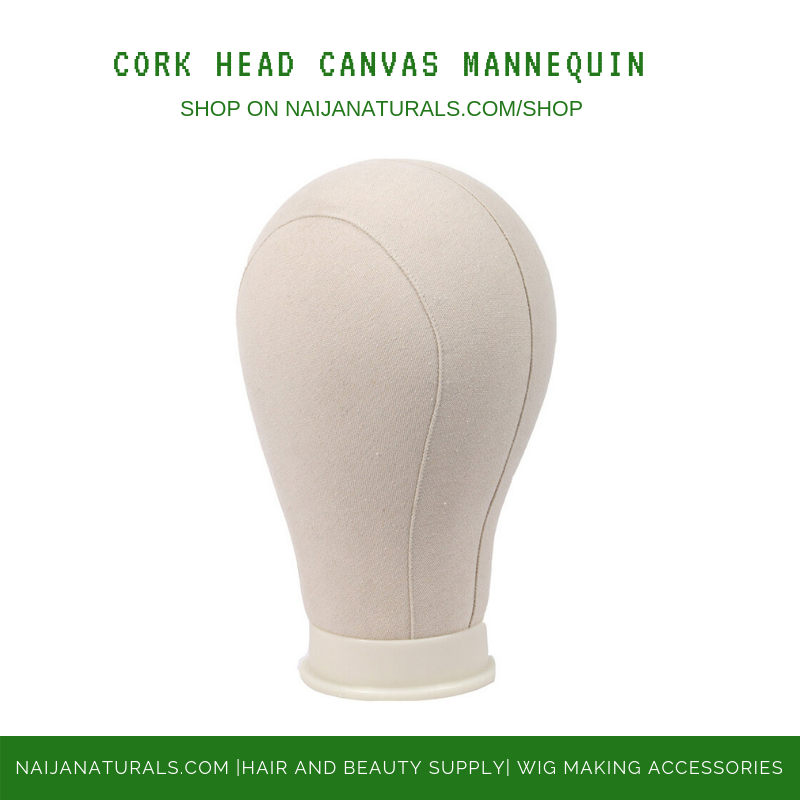 Best Selling Cork Canvas Block Head Manequin Head Wig Stand For