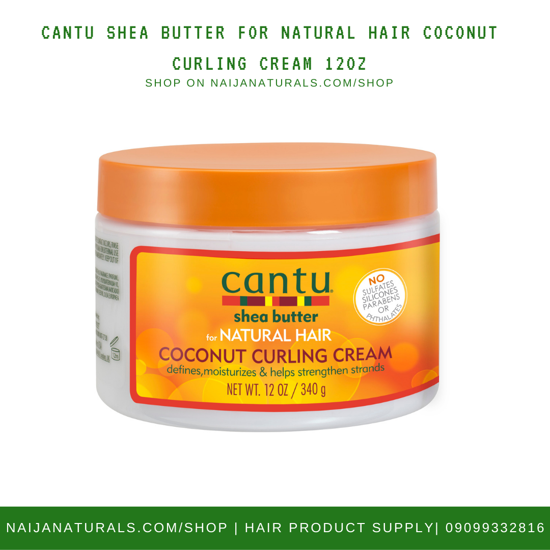 CANTU SHEA BUTTER FOR NATURAL HAIR COCONUT CURLING CREAM 12oz – NN HAIR &  BEAUTY