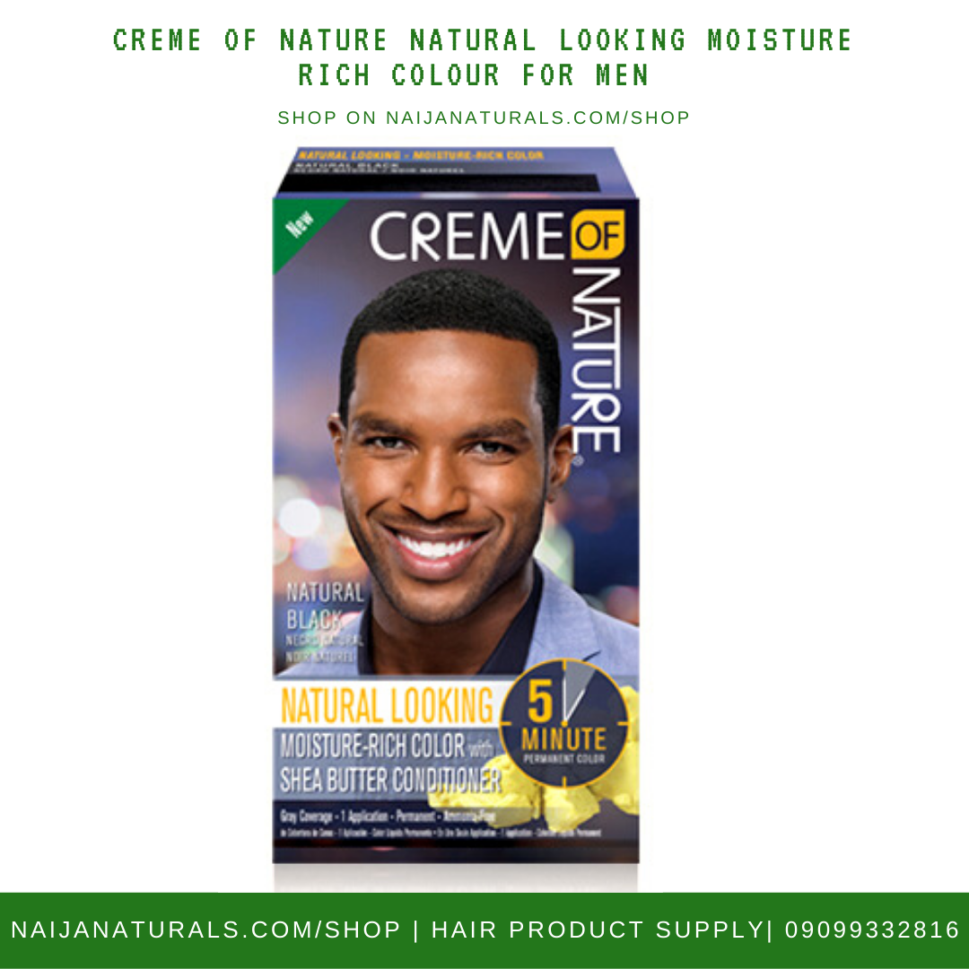 CREME OF NATURE NATURAL LOOKING MOISTURE RICH COLOUR FOR MEN natural black  – NN HAIR & BEAUTY